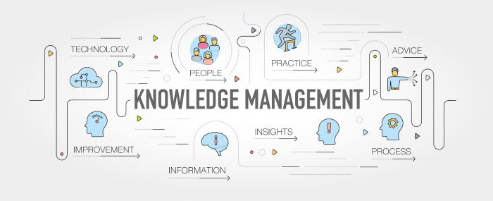 Grafica con scritta Knowledge Manager